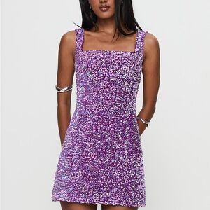 ✨ Hello Molly Purple Sequin Mini Dress – Size 2 – Sold Out ✨